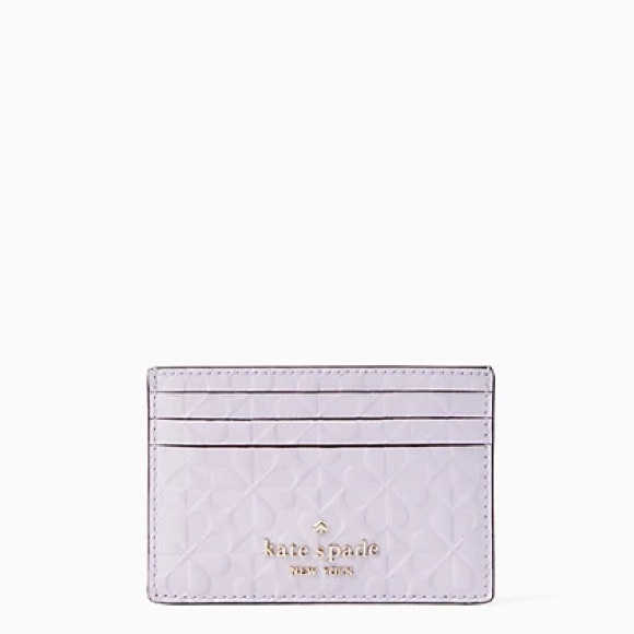 kate spade Accessories - SOLD ❌ Kate Spade Frozen Lilac Clover Slim Cardholder